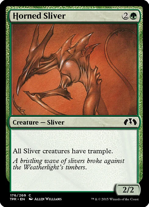 Horned Sliver, carta Magic di tipo Creature — Sliver illustrata da Allen Williams
