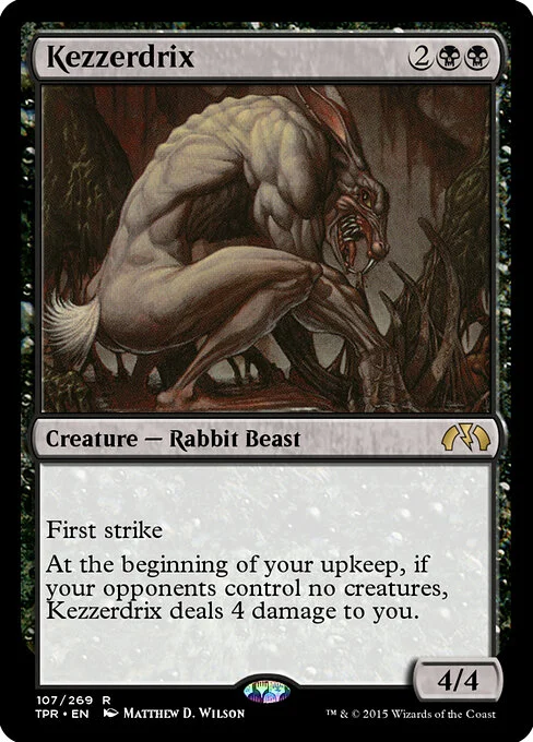 Kezzerdrix, carta Magic di tipo Creature — Rabbit Beast illustrata da Matthew D. Wilson