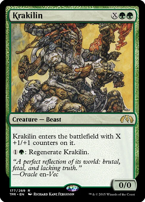 Krakilin, carta Magic di tipo Creature — Beast illustrata da Richard Kane Ferguson