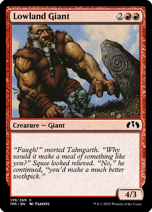 Lowland Giant, carta Magic di tipo Creature — Giant illustrata da Paolo Parente