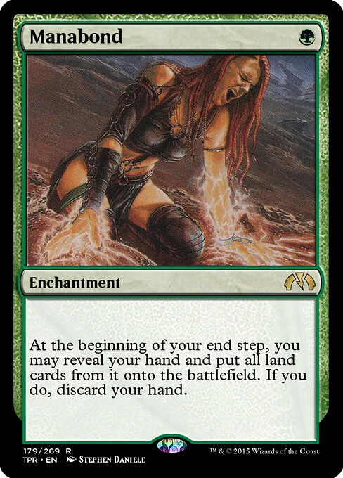 Manabond, carta Magic di tipo Enchantment illustrata da Stephen Daniele