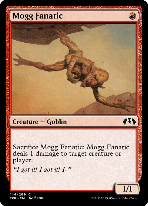 Mogg Fanatic, carta Magic di tipo Creature — Goblin illustrata da Brom