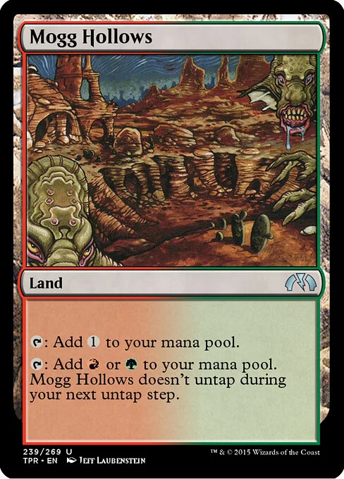 Mogg Hollows, carta Magic di tipo Land illustrata da Jeff Laubenstein