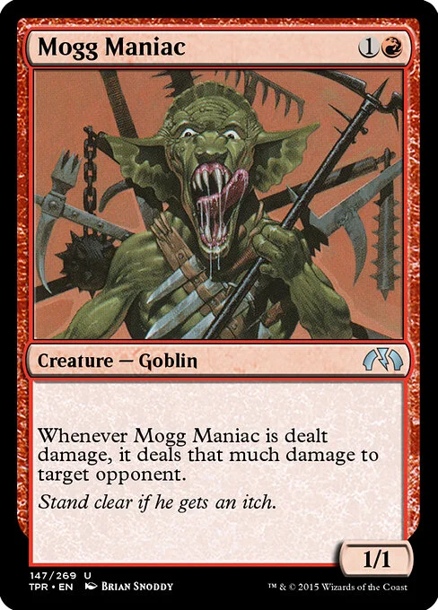 Mogg Maniac, carta Magic di tipo Creature — Goblin illustrata da Brian Snõddy