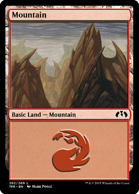 Mountain, carta Magic di tipo Basic Land — Mountain illustrata da Mark Poole