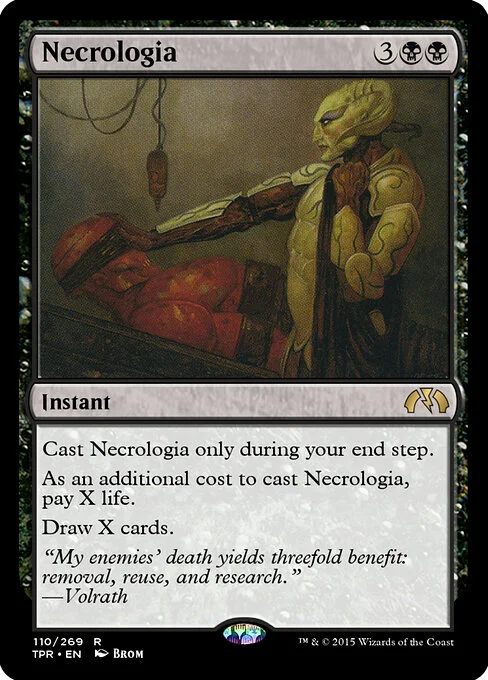 Necrologia, carta Magic di tipo Instant illustrata da Brom