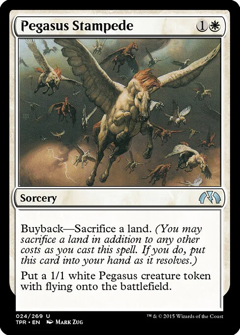 Pegasus Stampede, carta Magic di tipo Sorcery illustrata da Mark Zug