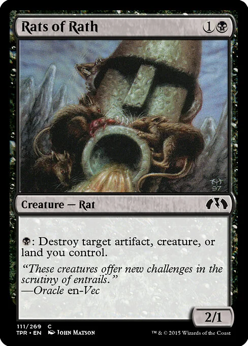 Rats of Rath, carta Magic di tipo Creature — Rat illustrata da John Matson