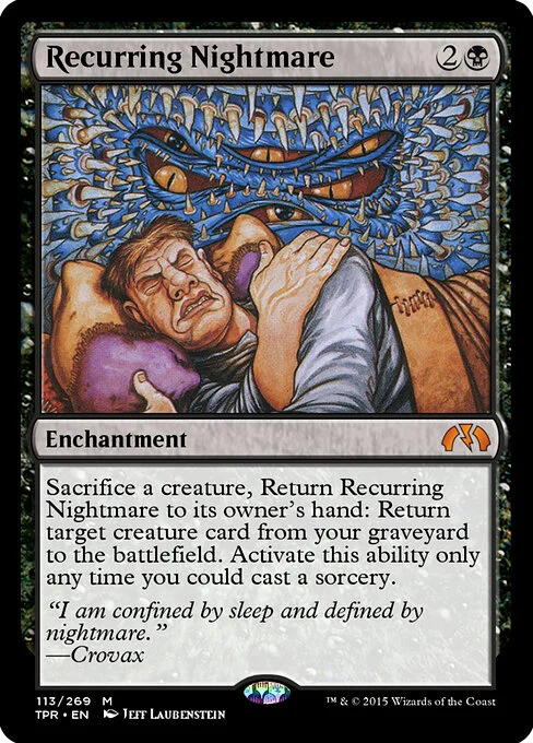 Recurring Nightmare, carta Magic di tipo Enchantment illustrata da Jeff Laubenstein