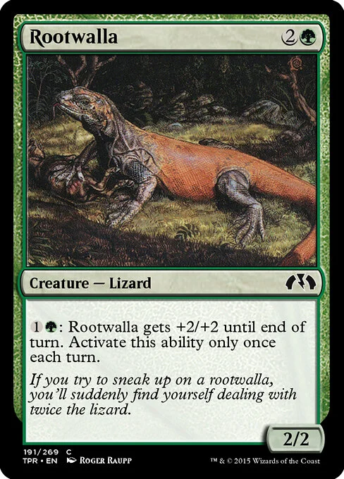 Rootwalla, carta Magic di tipo Creature — Lizard illustrata da Roger Raupp