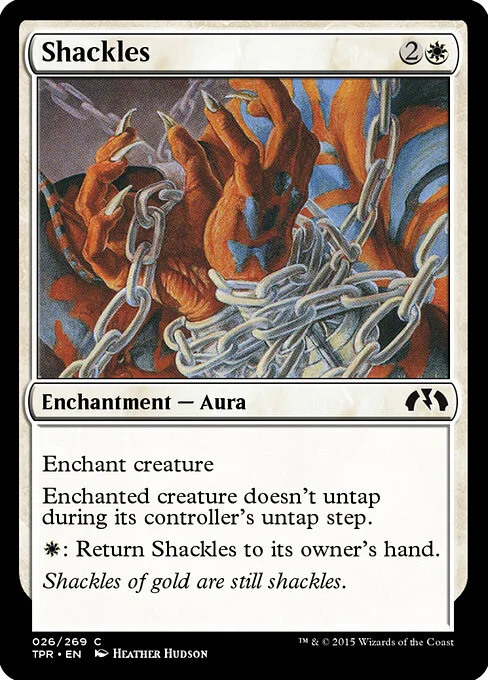 Shackles, carta Magic di tipo Enchantment — Aura illustrata da Heather Hudson