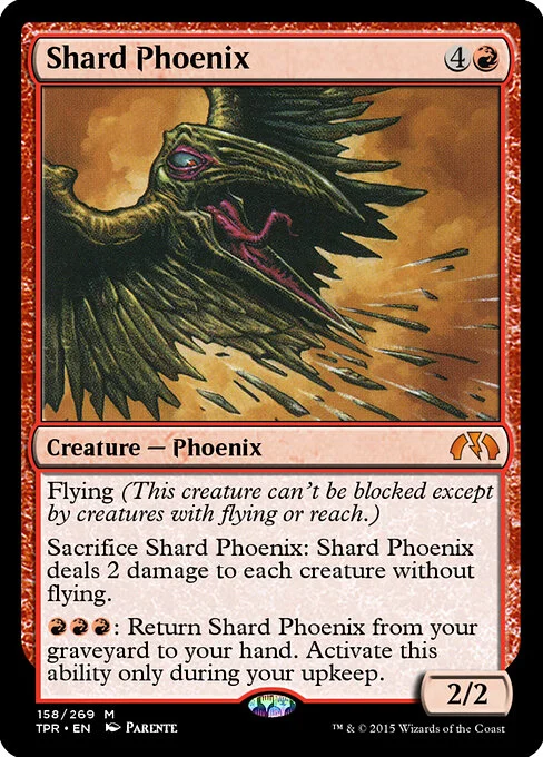 Shard Phoenix, carta Magic di tipo Creature — Phoenix illustrata da Paolo Parente