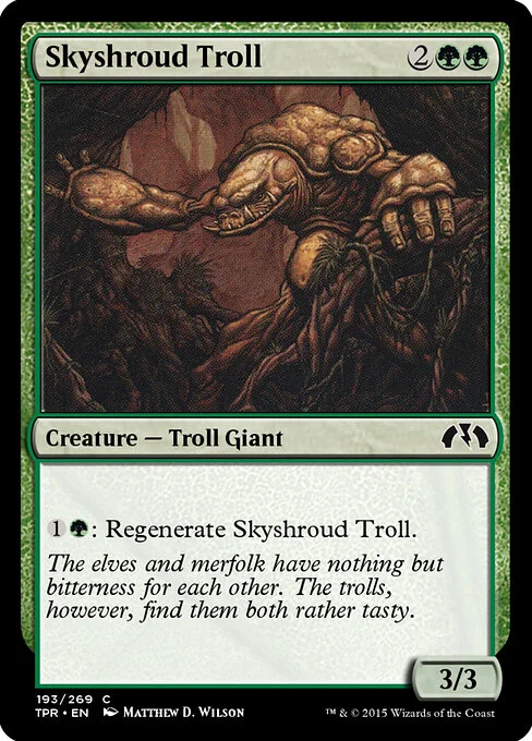 Skyshroud Troll, carta Magic di tipo Creature — Troll Giant illustrata da Matthew D. Wilson