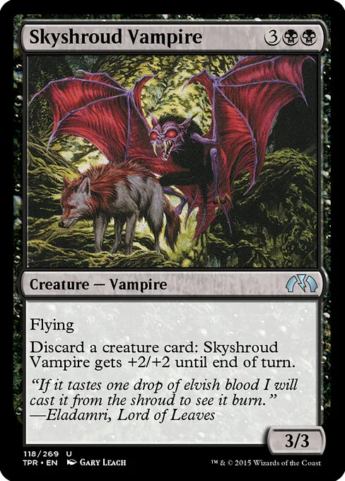 Skyshroud Vampire, carta Magic di tipo Creature — Vampire illustrata da Gary Leach