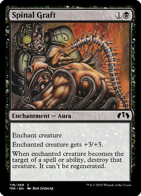 Spinal Graft, carta Magic di tipo Enchantment — Aura illustrata da Ron Spencer