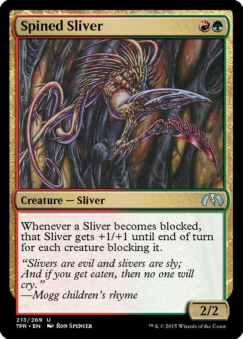 Spined Sliver, carta Magic di tipo Creature — Sliver illustrata da Ron Spencer