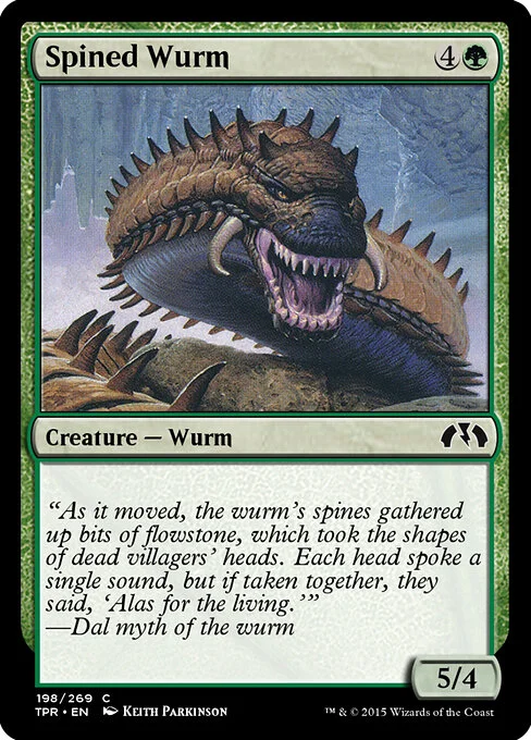 Spined Wurm, carta Magic di tipo Creature — Wurm illustrata da Keith Parkinson