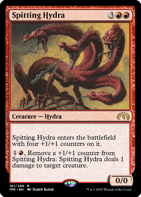 Spitting Hydra, carta Magic di tipo Creature — Hydra illustrata da Daren Bader