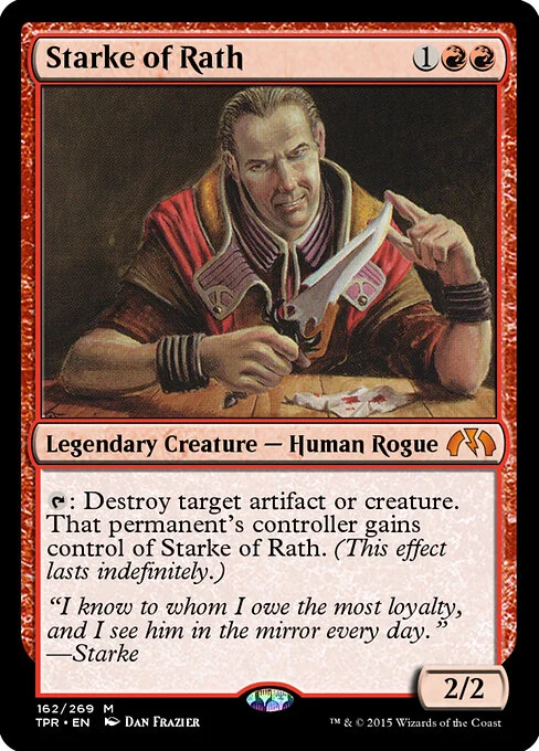 Starke of Rath, carta Magic di tipo Legendary Creature — Human Rogue illustrata da Dan Frazier