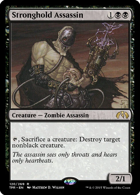 Stronghold Assassin, carta Magic di tipo Creature — Phyrexian Zombie Assassin illustrata da Matthew D. Wilson