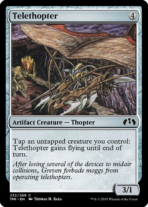 Telethopter, carta Magic di tipo Artifact Creature — Thopter illustrata da Thomas M. Baxa