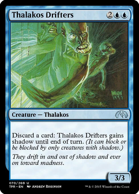 Thalakos Drifters, carta Magic di tipo Creature — Thalakos illustrata da Andrew Robinson