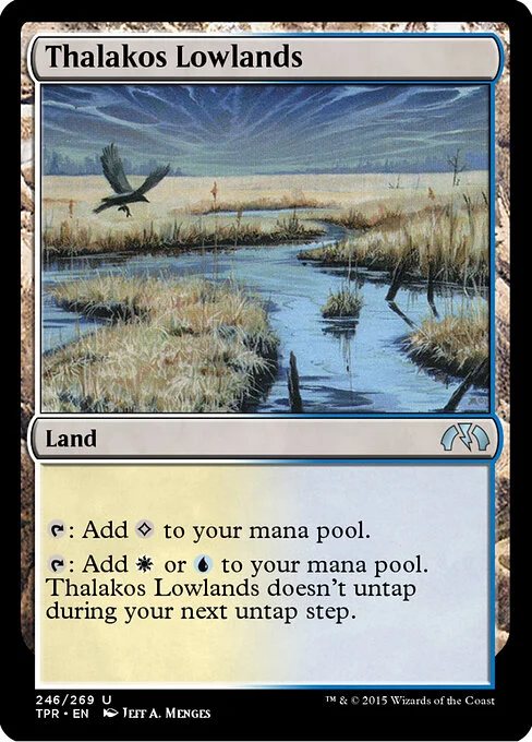 Thalakos Lowlands, carta Magic di tipo Land illustrata da Jeff A. Menges