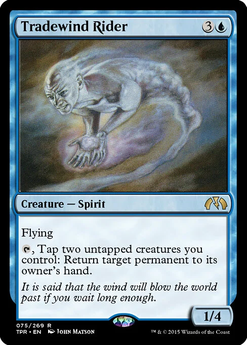 Tradewind Rider, carta Magic di tipo Creature — Spirit illustrata da John Matson