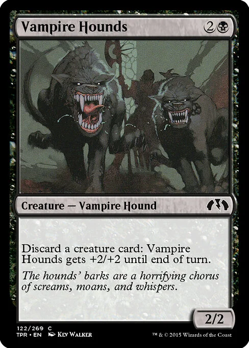 Vampire Hounds, carta Magic di tipo Creature — Vampire Dog illustrata da Kev Walker