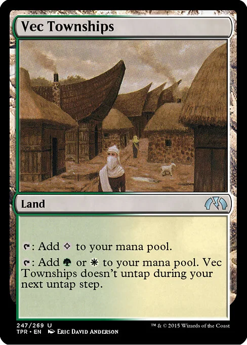Vec Townships, carta Magic di tipo Land illustrata da Eric David Anderson