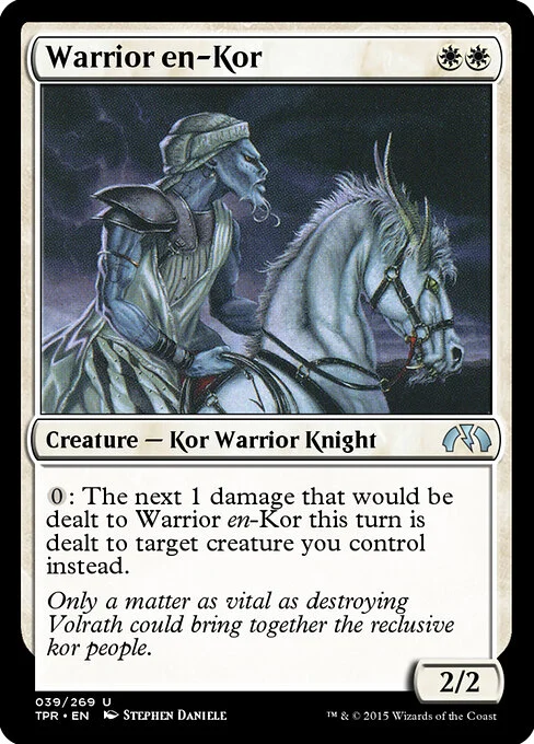 Warrior en-Kor, carta Magic di tipo Creature — Kor Warrior Knight illustrata da Stephen Daniele