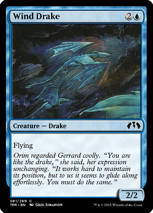 Wind Drake, carta Magic di tipo Creature — Drake illustrata da Greg Simanson
