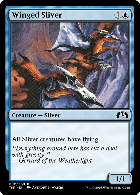 Winged Sliver, carta Magic di tipo Creature — Sliver illustrata da Anthony S. Waters