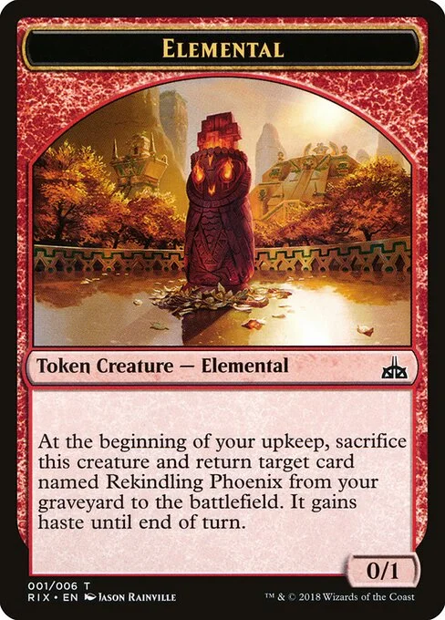Elemental, carta Magic di tipo Token Creature — Elemental illustrata da Jason Rainville