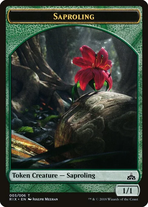Saproling, carta Magic di tipo Token Creature — Saproling illustrata da Joseph Meehan