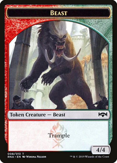 Beast, carta Magic di tipo Token Creature — Beast illustrata da Winona Nelson