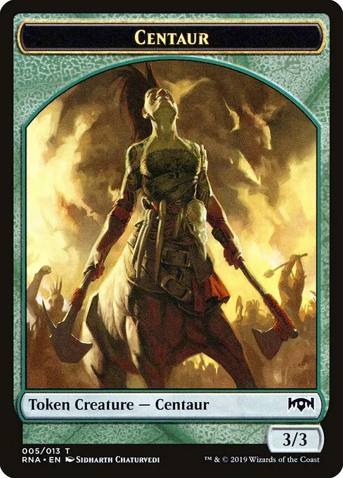 Centaur, carta Magic di tipo Token Creature — Centaur illustrata da Sidharth Chaturvedi