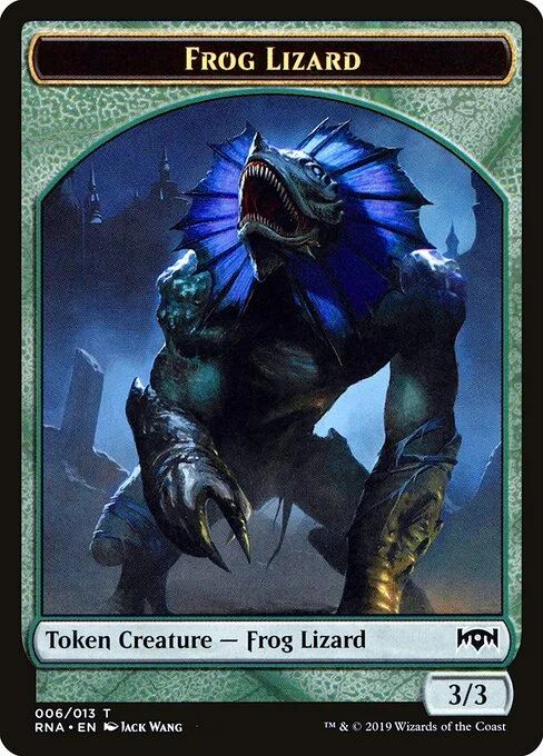 Frog Lizard, carta Magic di tipo Token Creature — Frog Lizard illustrata da Jack Wang