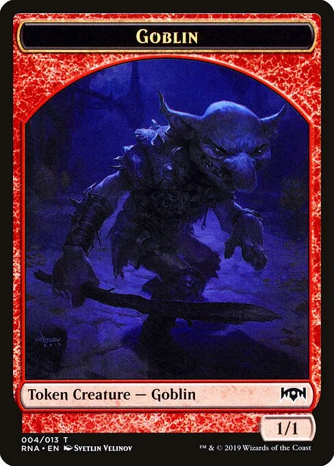 Goblin, carta Magic di tipo Token Creature — Goblin illustrata da Svetlin Velinov