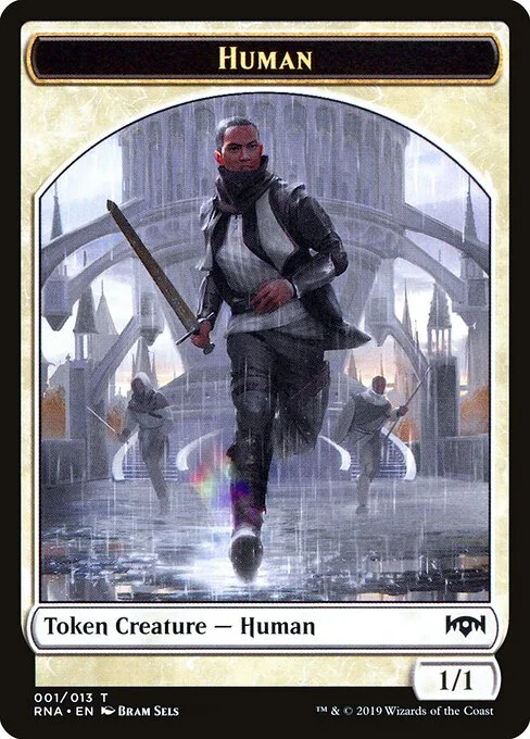 Human, carta Magic di tipo Token Creature — Human illustrata da Bram Sels