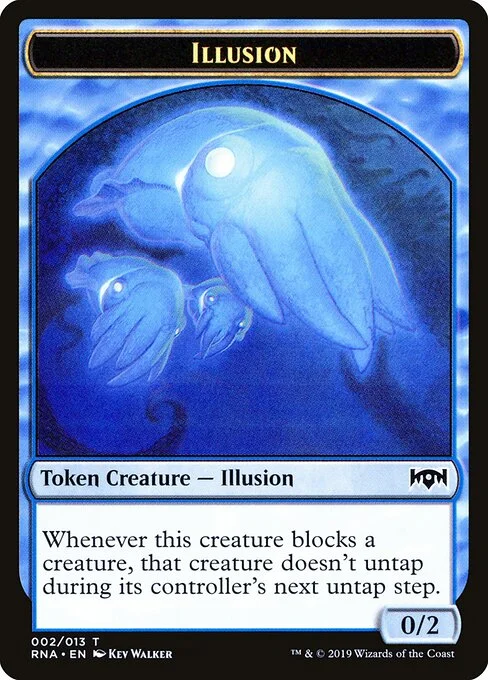 Illusion, carta Magic di tipo Token Creature — Illusion illustrata da Kev Walker