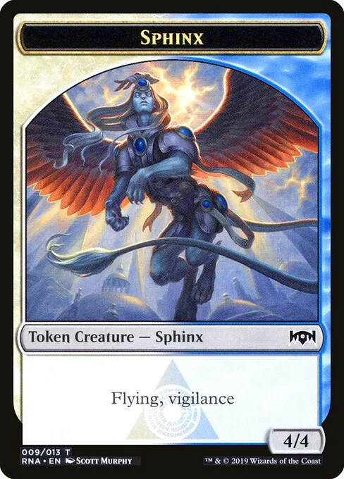 Sphinx, carta Magic di tipo Token Creature — Sphinx illustrata da Scott Murphy