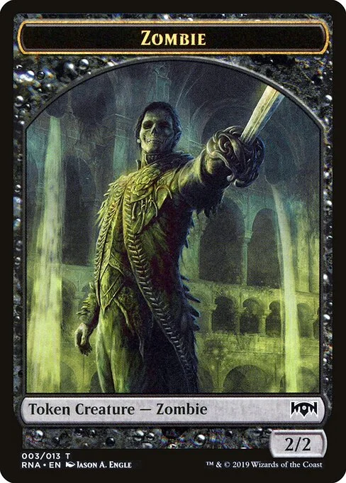 Zombie, carta Magic di tipo Token Creature — Zombie illustrata da Jason A. Engle