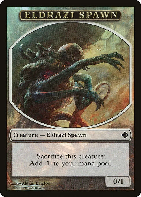 Eldrazi Spawn, carta Magic di tipo Token Creature — Eldrazi Spawn illustrata da Aleksi Briclot