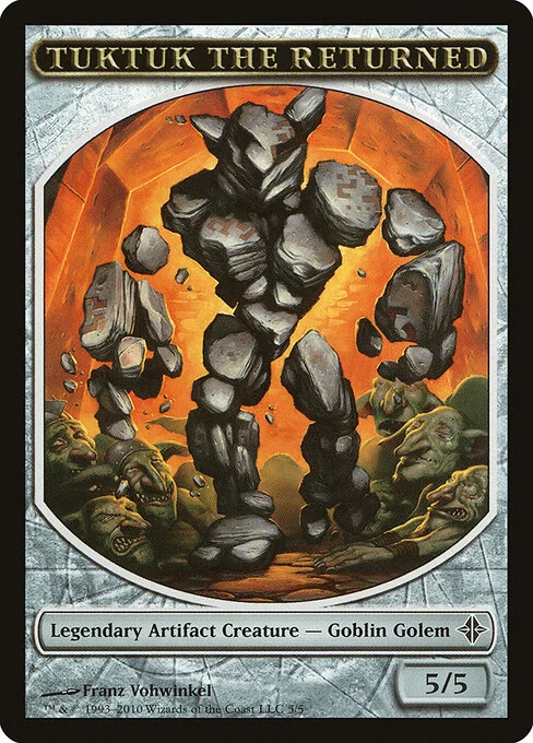 Tuktuk the Returned, carta Magic di tipo Token Artifact Creature — Goblin Golem illustrata da Franz Vohwinkel