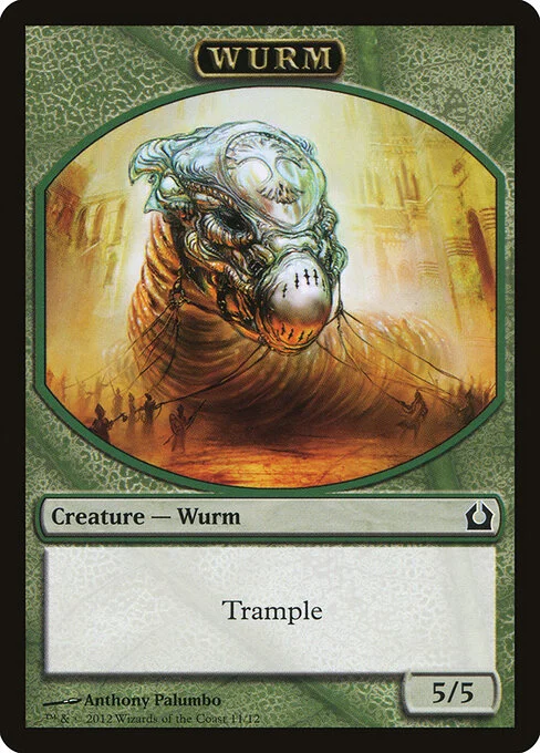Wurm, carta Magic di tipo Token Creature — Wurm illustrata da Anthony Palumbo
