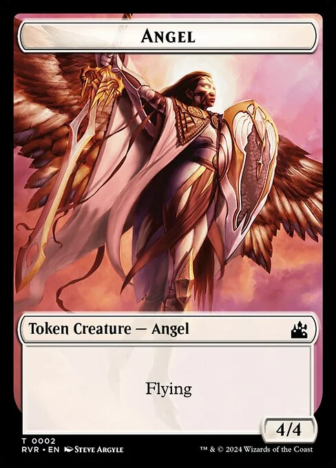 Angel, carta Magic di tipo Token Creature — Angel illustrata da Steve Argyle