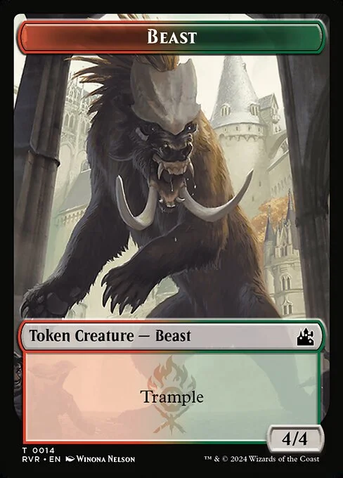 Beast, carta Magic di tipo Token Creature — Beast illustrata da Winona Nelson
