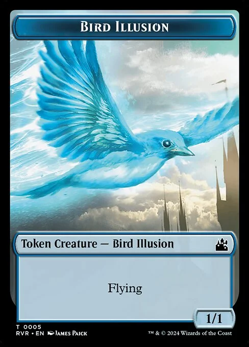 Bird Illusion, carta Magic di tipo Token Creature — Bird Illusion illustrata da James Paick