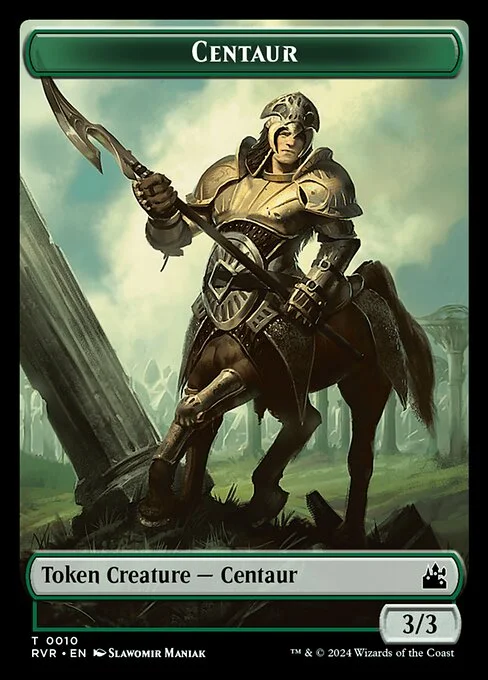 Centaur, carta Magic di tipo Token Creature — Centaur illustrata da Slawomir Maniak